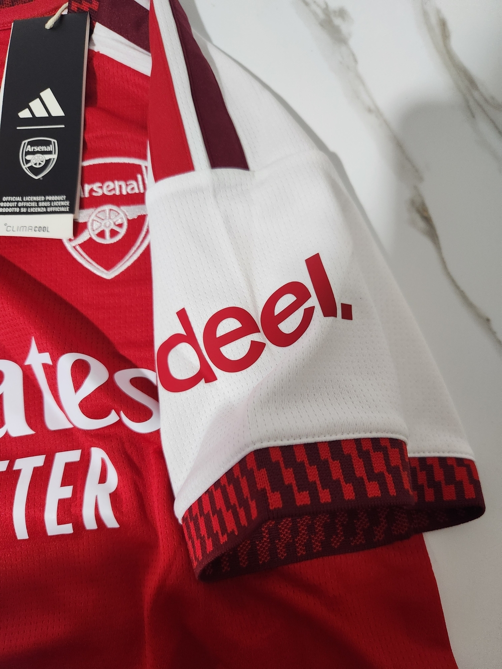 adidas Arsenal Red and White Men's Football Jersey - Picture 6 of 8
